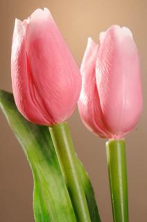Umělý tulipán růžový 40 cm