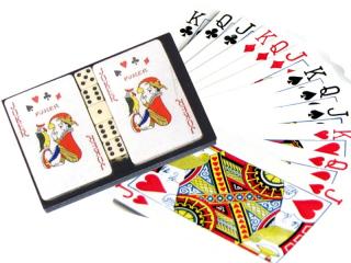 Karty hrací 108ks Poker / Canasta + 6 kostek