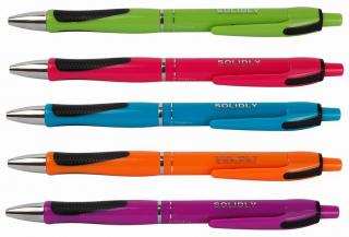 Kuličkové pero Solidly Color mix neon barev