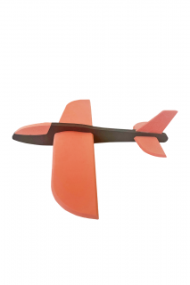 Pěnové nerozbitné letadlo - hračka pro děti černo-oranžové
