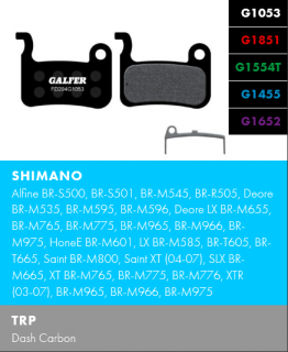 Brzdové destičky Galfer SHIMANO FD294 - Standard