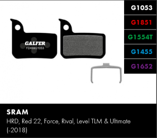 Brzdové destičky Galfer SRAM FD469 - Standard