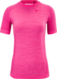Dámské bezešvé merino tričko Silvini Soana - pink Velikost: M/L