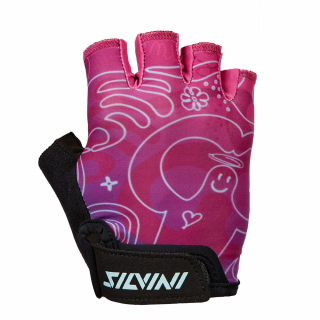Dětské MTB rukavice Silvini Punta - růžové Velikost: 5-6
