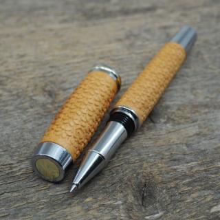 Dřevěné kuličkové pero Portland L - Kytičky - Oliva - 3