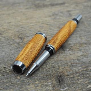Dřevěné kuličkové pero Portland S - Kytičky - Oliva - 6