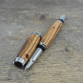 Dřevěné kuličkové pero Portland S - Zebrano