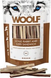 WOOLF pochoutka soft Rabbit&Cod sandwich long 100g