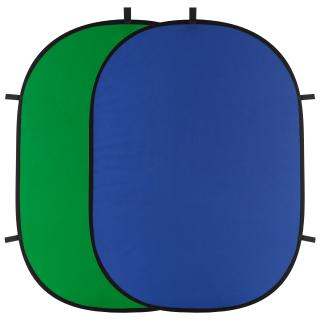 Rychlorozkládací fotografické pozadí 150x200cm - modré, zelené klíčovací