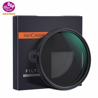 Šedý variabilní neutrální filtr NANO-X ND2-32 K&F - (52 - 82 mm) Průměr: 52 mm