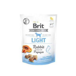 Brit Care Dog Functional Snack Light Rabbit 150g (Funkční poloměkké pamlsky králík obohacený papájou + psylium)
