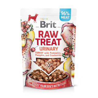 Brit Raw Treat Urinary, Turkey 40g (Mrazem sušené pamlsky a topper pro psy - krůta s dýní a brusinkami)