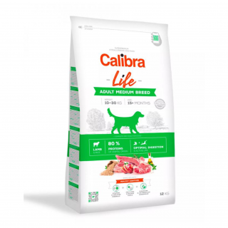 Calibra Dog Life Adult Medium Breed Lamb 12kg (Hypoalergenní kompletní granule pro dospělé psy středních plemen)