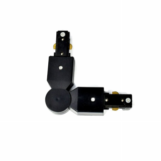 Konektor Edo rohový pro lištový systém černá (připojení pro 1 fázovou lištu)