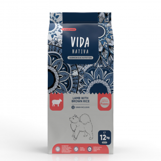 Kraftia VIDA NATIVA DOG Puppy M/L Lamb &amp; Rice 12kg (pro štěňata středních a velkých plemen s příchutí jehněčího s hnědou rýží)