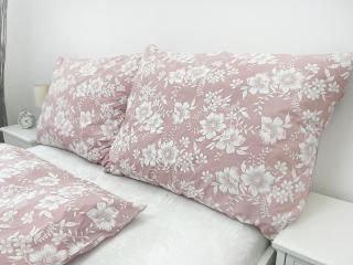 Bavlněný povlak na polštář 45x65 - Rose růžová Zapínání: knoflík