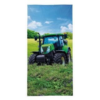 Froté osuška - Traktor zelený 70X140