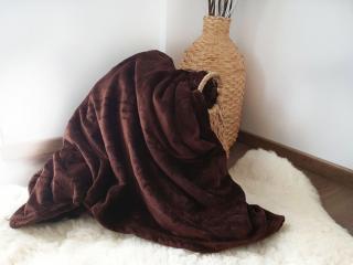 Mikroplyšová deka - Hnědá