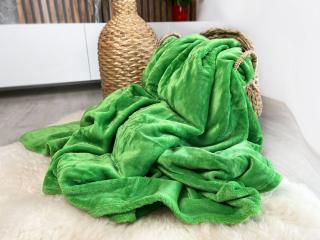 Mikroplyšová deka - Trávově zelená