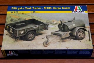 250 GAL.S TANK TRAILER - M101 CARGO TRAILER (Italeri 1:35)