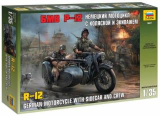 German Sidecar BMW R12 with crew (Zvezda 1:35)