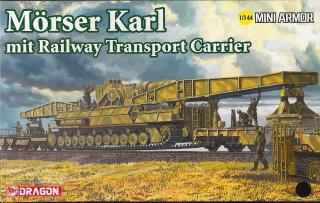 Morser Karl mit Railway Transporter Carrier (Dragon 1:144)