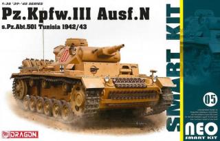 Pz.Kpfw.III Ausf.N s.Pz.Abt.501 Tunisia 1942-43 (Neo Smart Kit) (1:35)