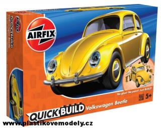 Quick Build auto J6023 - VW Beetle - žlutá (Airfix)