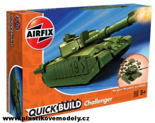 Quick Build tank J6022 - Challenger Tank - zelená (Airfix)