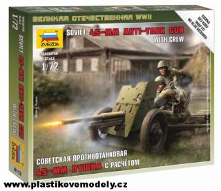 Soviet Gun 45mm (Zvezda 1:72) > 1:72