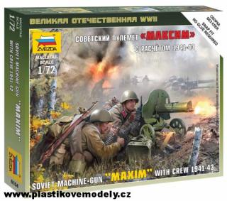 Wargames (WWII) figurky 6104 - Soviet Machinegun Crew 1941 (Zvezda 1:72) > 1:72