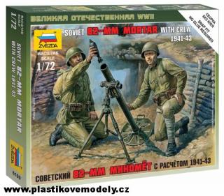 Wargames (WWII) figurky 6109 - Soviet 82-mm Mortar with Crew (Zvezda 1:72) > 1:72
