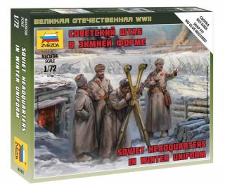 Wargames (WWII) figurky 6231 - Soviet headquarters in winter uniform (Zvezda 1:72) > 1:72