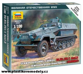 Wargames (WWII) military 6127 - Sd.Kfz.251-1 Ausf.B (Zvezda 1:100) > 1:100