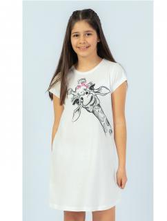 Dívčí noční košile s krátkým rukávem Žirafa - Vienetta Secret