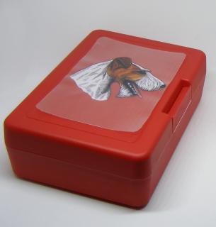 Foxteriér drsnosrstý - plastový box (objem 0,9 l / 1,2 l)