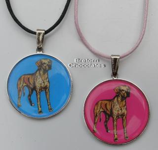 Rhodéský ridgeback - bižuterní přívěsek (průměr 25 mm)