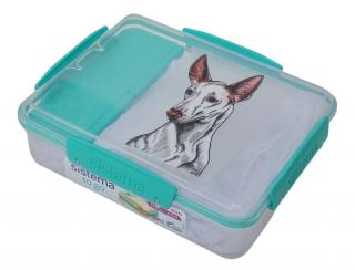 Svačinový box Sistema - ibizský podenco (objem 975 ml)