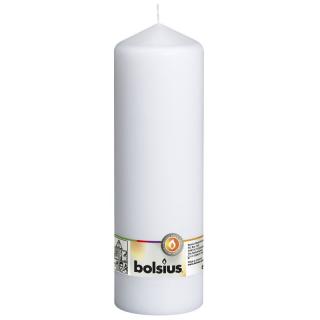 Bolsius sloupová svíčka 80x250 bílá v RAL kvalitě (Válcová svíčka)