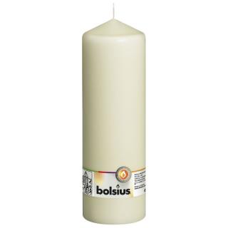 Bolsius sloupová svíčka 80x250 krémová v RAL kvalitě (Válcová svíčka)