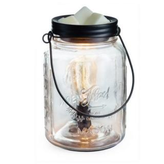Candle Warmers Glass Mason Jar elektrická svítící aroma lampa Illumination