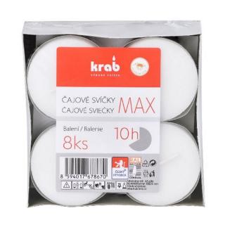 Krab čajové svíčky max 8 kusů 10 hodinové 8 x 45 g