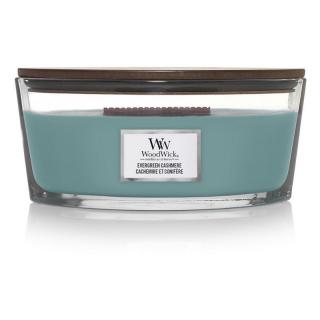 Woodwick lodička vonná svíčka Evergreen Cashmere 453,6 g