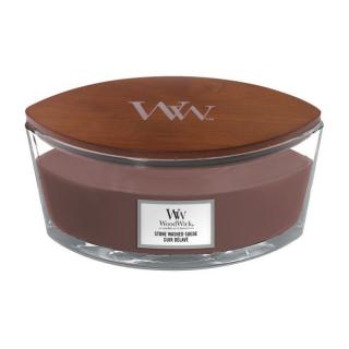 WoodWick lodička vonná svíčka Sepraný semiš (Stone Washed Suede)