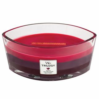 WoodWick lodička vonná svíčka Trilogy Sun Ripened Berries 454 g