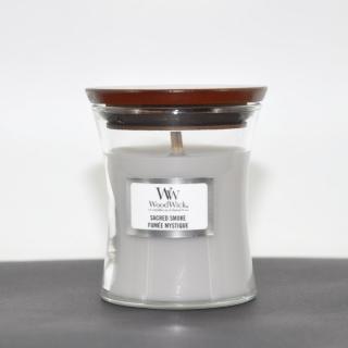 WoodWick malá vonná svíčka Sacred Smoke (Mystický kouř)