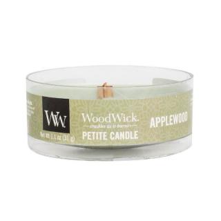 Woodwick Petite drobná svíčka 31 g Applewood (Jabloňové dřevo)