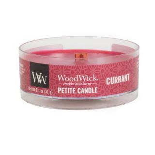 Woodwick Petite drobná svíčka 31 g Currant (Rybíz)