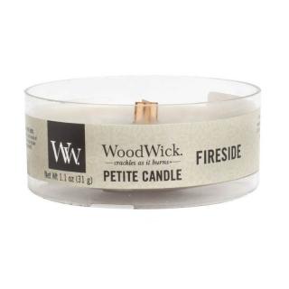 Woodwick Petite drobná svíčka 31 g Fireside (Oheň v krbu)