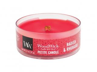 Woodwick Petite drobná svíčka 31 g Radish and Rhubarb (Ředkev a rebarbora)